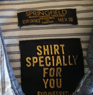 Camisa Springfield Raya Gris Talla M