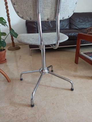 Silla de oficina/escritorio tela y metal Vintage