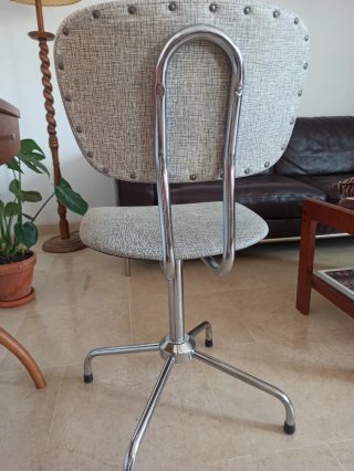 Silla de oficina/escritorio tela y metal Vintage