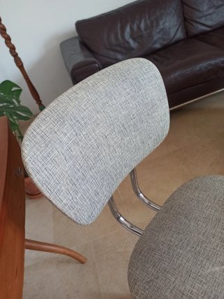 Silla de oficina/escritorio tela y metal Vintage