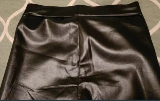 Pantalón Leggings Cuero Negro Elástico