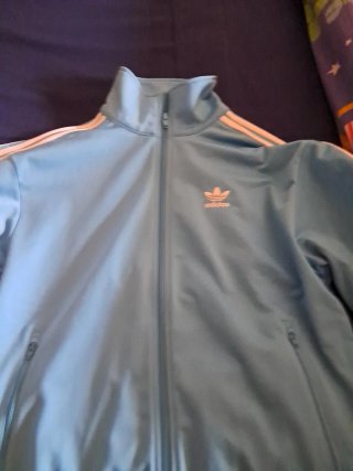 Chaqueta Adidas chándal azul claro