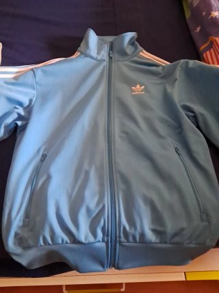 Chaqueta Adidas chándal azul claro