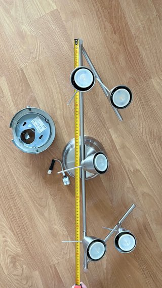 Lámpara de techo Ikea 5 focos plateada