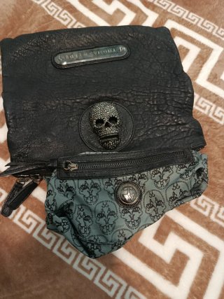 Bolso Thomas Wylde Negro Calavera