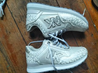 Zapatillas Michael Kors Mujer Plata/Blanco