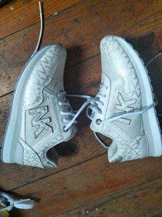 Zapatillas Michael Kors Mujer Plata/Blanco