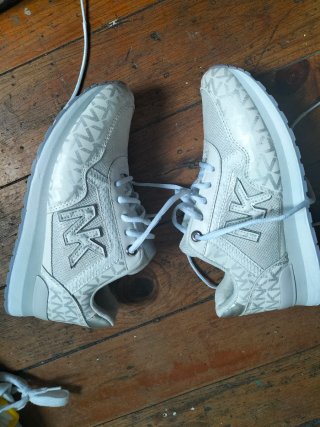 Zapatillas Michael Kors Mujer Plata/Blanco