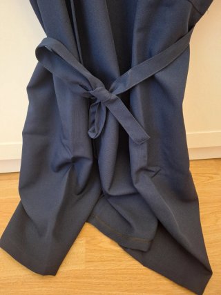 Bata de cliente azul marino