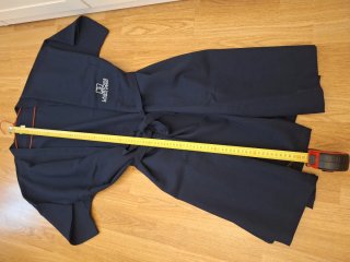 Bata de cliente azul marino