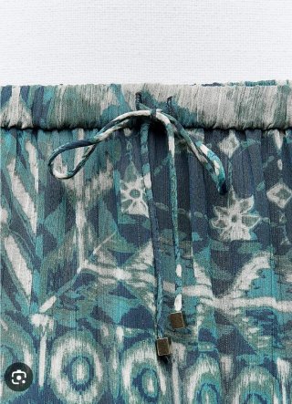 Falda larga boho Zara