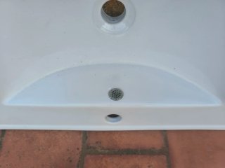 Lavabo encajable porcelana blanco