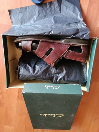 Sandalias de cuero Clarks Marrón Hombre