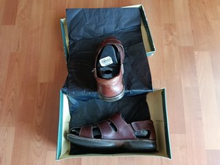 Sandalias de cuero Clarks Marrón Hombre