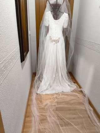 Vestido de Novia Blanco Roto