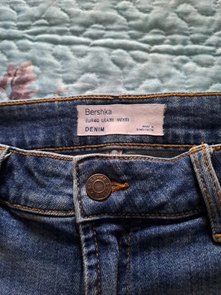 Bershka Shorts Vaqueros Hombre Azules