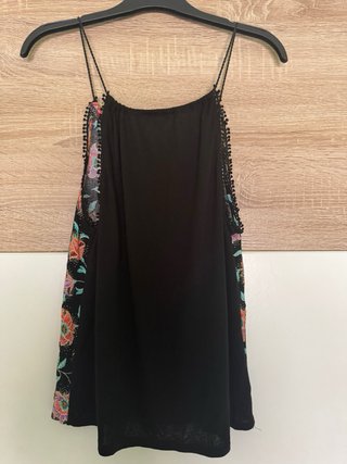 Camiseta Springfield floral negra