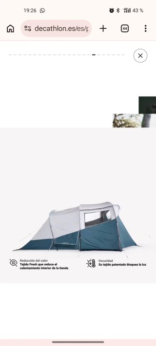 Tienda de campaña Decathlon