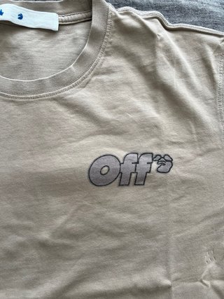Camiseta Off-White x KAWS Talla XL Beige