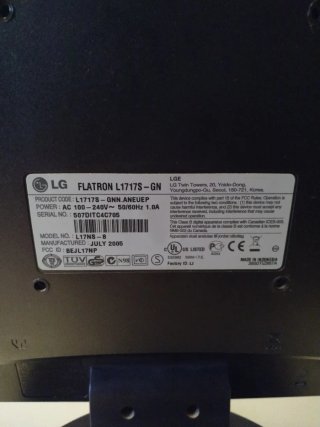 Monitor LG Flatron L1717S LCD