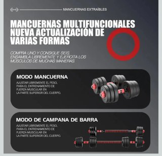 Set Mancuernas Ajustables Pesas Gimnasio