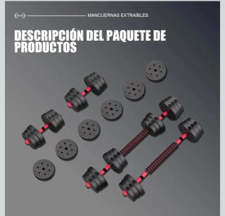 Set Mancuernas Ajustables Pesas Gimnasio