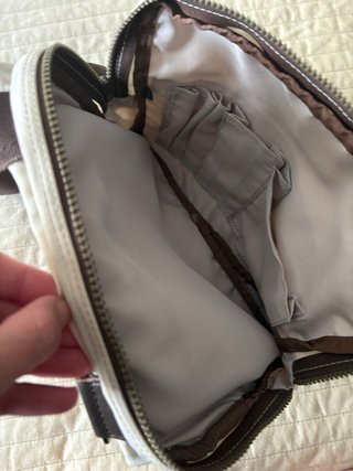 Bolso bandolera Tous beige y marrón