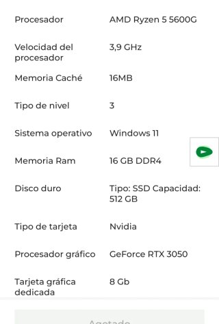 HP Victus RTX 3050 Precintado