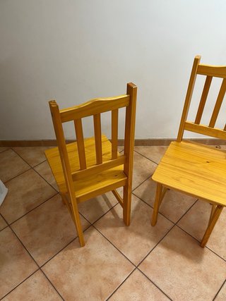 Juego 2 Sillas Pino Macizo Miel