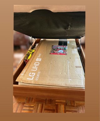 Canapé abatible madera y tela