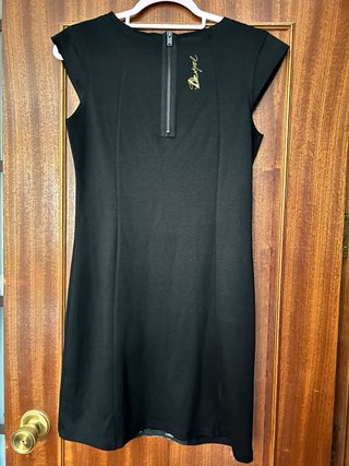 Vestido Desigual Negro Estampado Mariposas