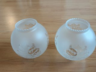 Pantalla(Tulipas)de lámpara de cristal esmerilado