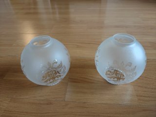 Pantalla(Tulipas)de lámpara de cristal esmerilado
