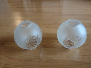 Pantalla(Tulipas)de lámpara de cristal esmerilado