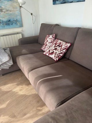 Sofá chaise longue marrón