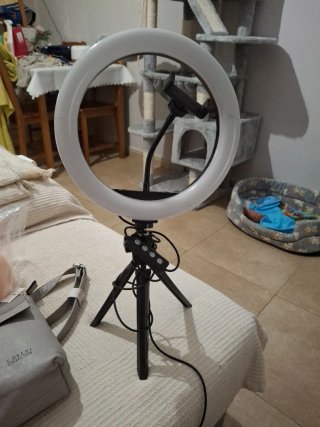 Aro de luz LED con trípode
