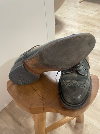 Zapatos Oxford de piel verde