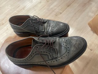 Zapatos Oxford de piel verde