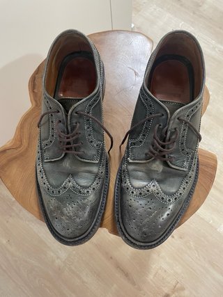 Zapatos Oxford de piel verde