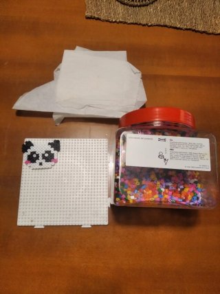 Kit Pixel Art Panda + Tabla + Papel Planchar