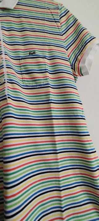 Polo Lacoste Mujer Tiras Multicolor