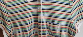 Polo Lacoste Mujer Tiras Multicolor