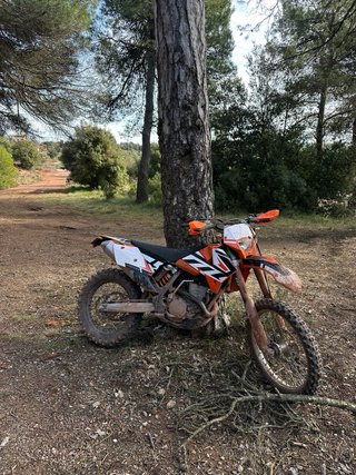 KTM 250 EXC Enduro Moto Naranja Blanca