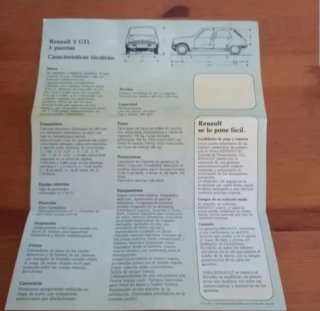 Catálogo Renault 5 GTL 5 puertas