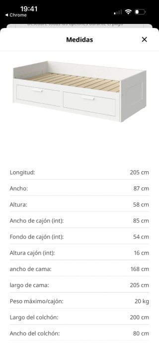 Cama Brimnes Ikea plegable con colchones