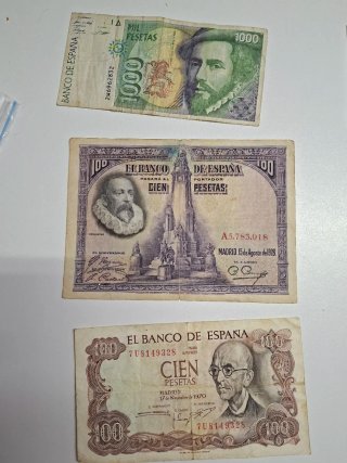 Lote Billetes Españoles Pesetas