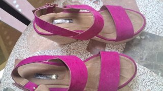 Sandalias de tacón alto color rosa talla 38