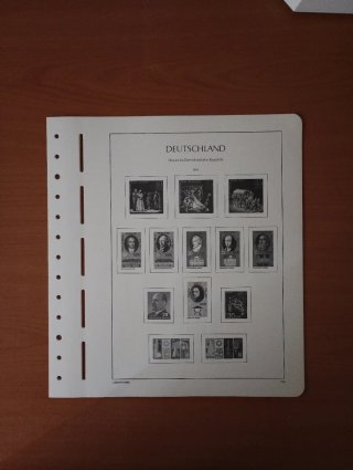 Sellos RDA 1973 MNH y hojas preimpresas Leuchtturm