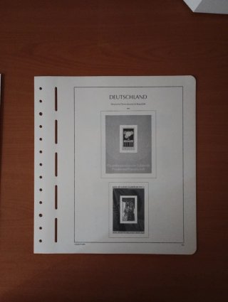 Sellos RDA 1973 MNH y hojas preimpresas Leuchtturm