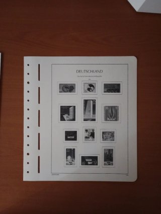 Sellos RDA 1973 MNH y hojas preimpresas Leuchtturm
